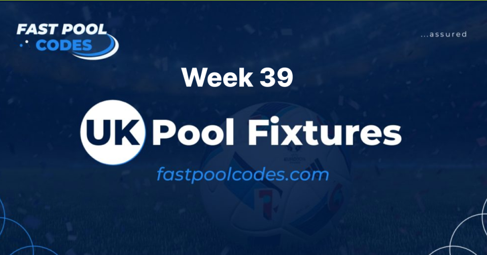 Week 39 fixtures bet9ja betking fastpool codes