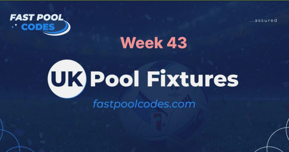 Week 43 Pool Fixtures UK pool fixtures 29th April 2023 2022/2023