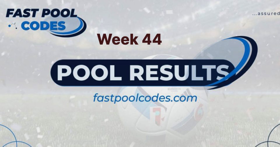 Week 44 Pool results Pool results for the week May 6th, 2023 UK