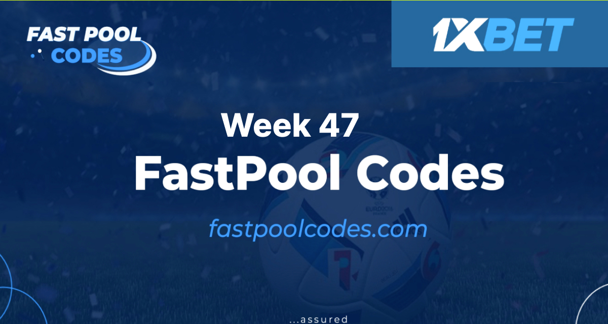 Week 47 1XBet Pool Codes UK Pool Codes 2022/23 May 27th, 2023 Fast