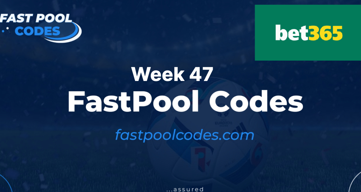 Week 47 Bet365 Pool Codes UK Pool Codes 2022/23 May 27th, 2023