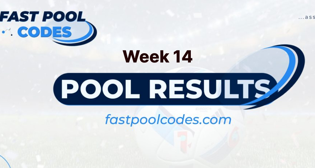 Week 14 UK Pool results Pool results for the week 7th October 2023